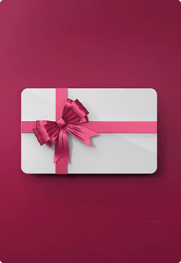 Carte cadeau emballée avec un ruban
